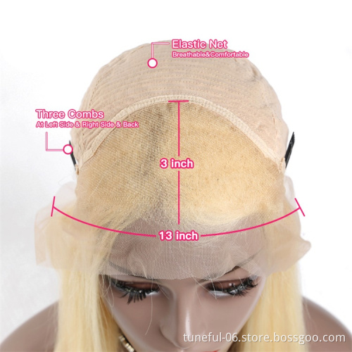 cheap wigs with lowest price invisible hd lace frontal wig human hair wigs deep wave human hair blonde
